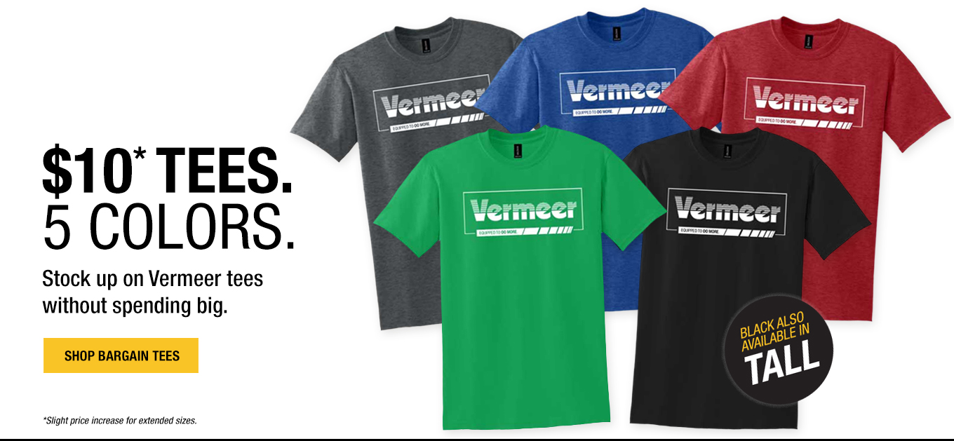 Stock up on Vermeer tees without spending big.